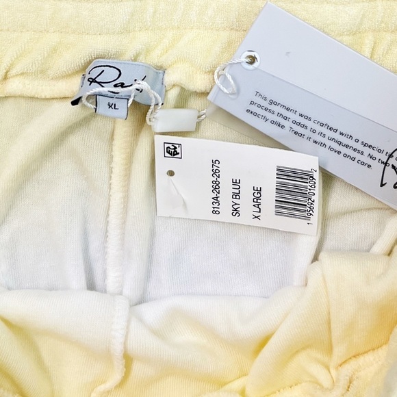 NWT Rails Jane Dip Dye Terry Lounge Shorts in Sky Blue - Picture 5 of 7